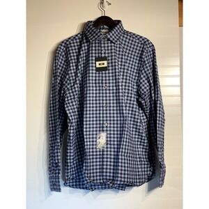 Joseph Abboud Modern Fit Gingham‎ Check Button Down Shirt XXL